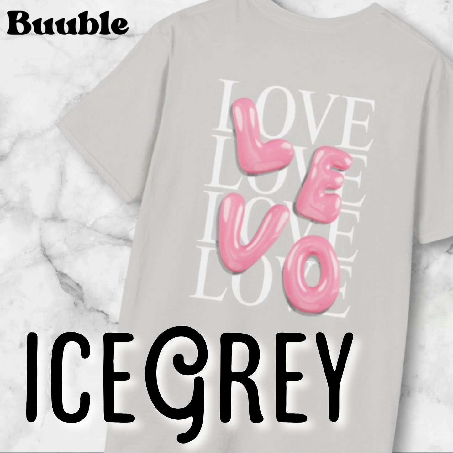 LEVO Bubble Pink Letter T-Shirt – Buuble Special Glossy