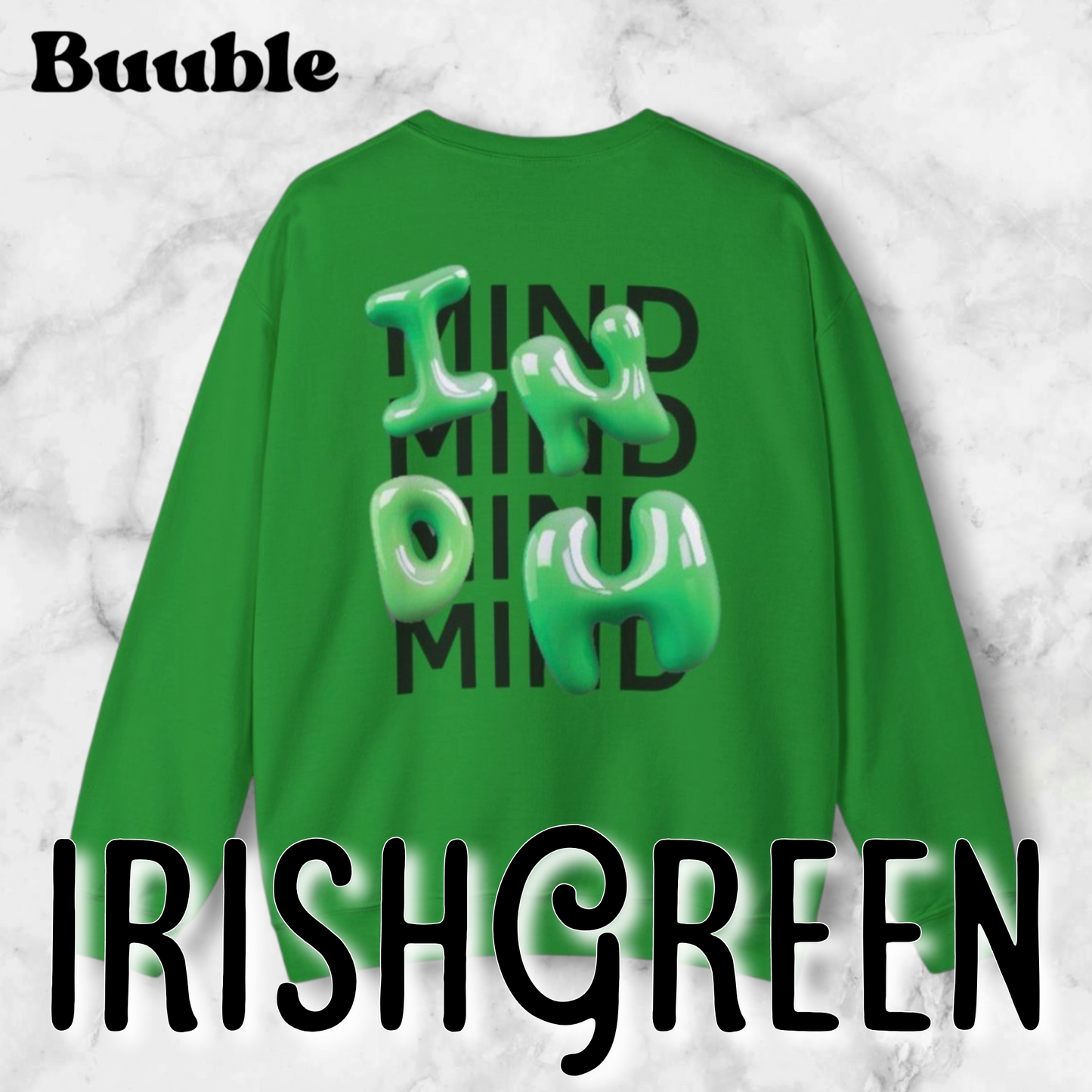 INDM Green Bubble Letter Sweatshirt – Buuble Special Edition
