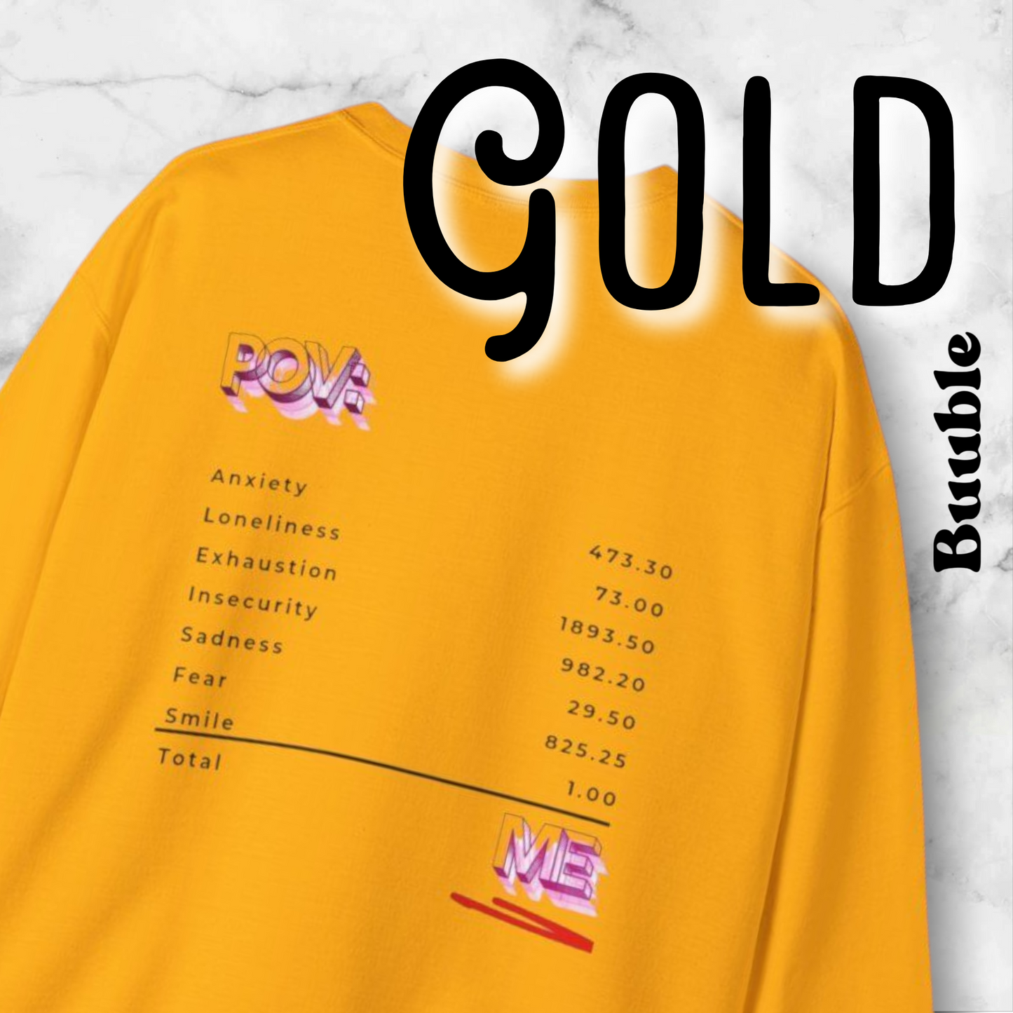 POV : ME Receipt™ - Emotionally Cool Sweatshirt - by Buuble