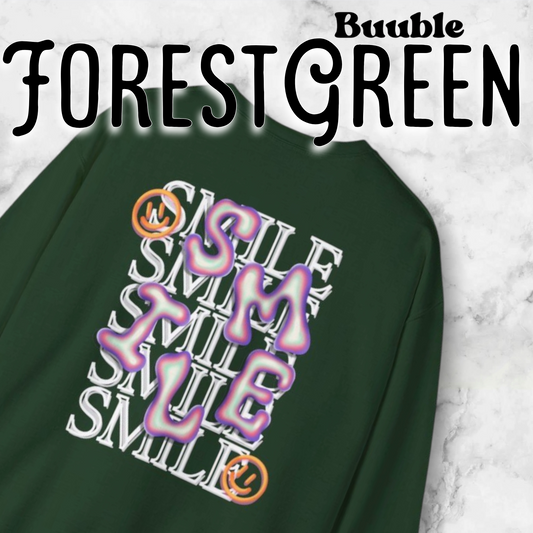 SMILE Bubble Sweatshirt – Buuble Positive Vibes Wearing