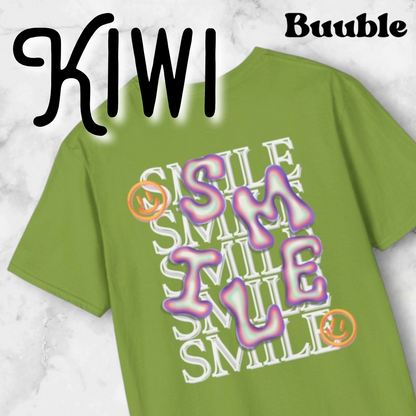 SMILE Bubble Purple Letter – Buuble Cool T-Shirt