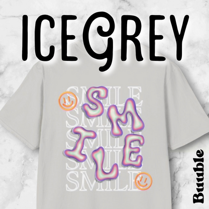 SMILE Bubble Purple Letter – Buuble Cool T-Shirt