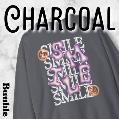 SMILE Bubble Sweatshirt – Buuble Positive Vibes Wearing