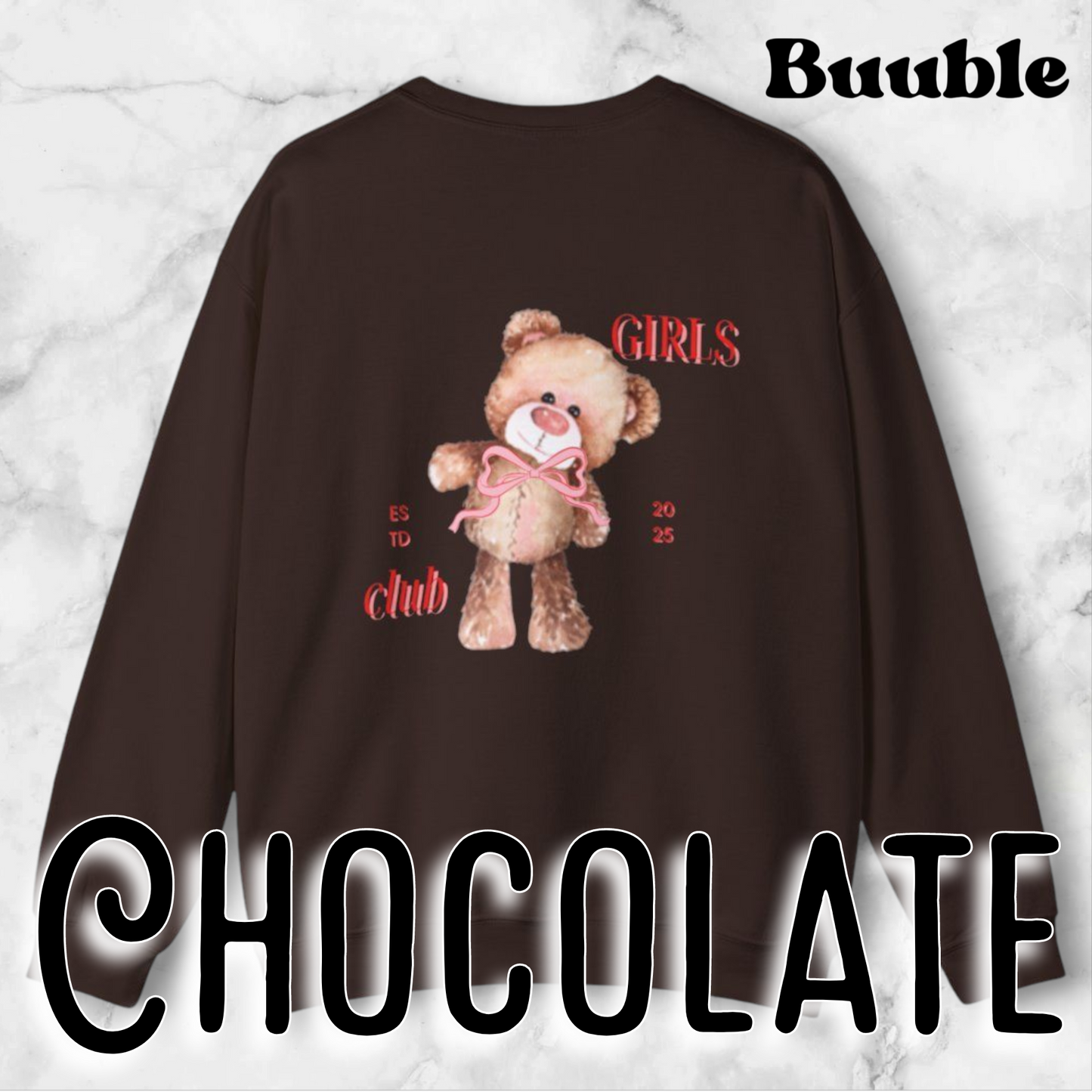 Girls Club 2025™ – Sweet & Strong Vibe | Buuble Teddy Hoodie