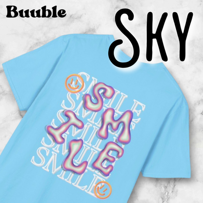 SMILE Bubble Purple Letter – Buuble Cool T-Shirt