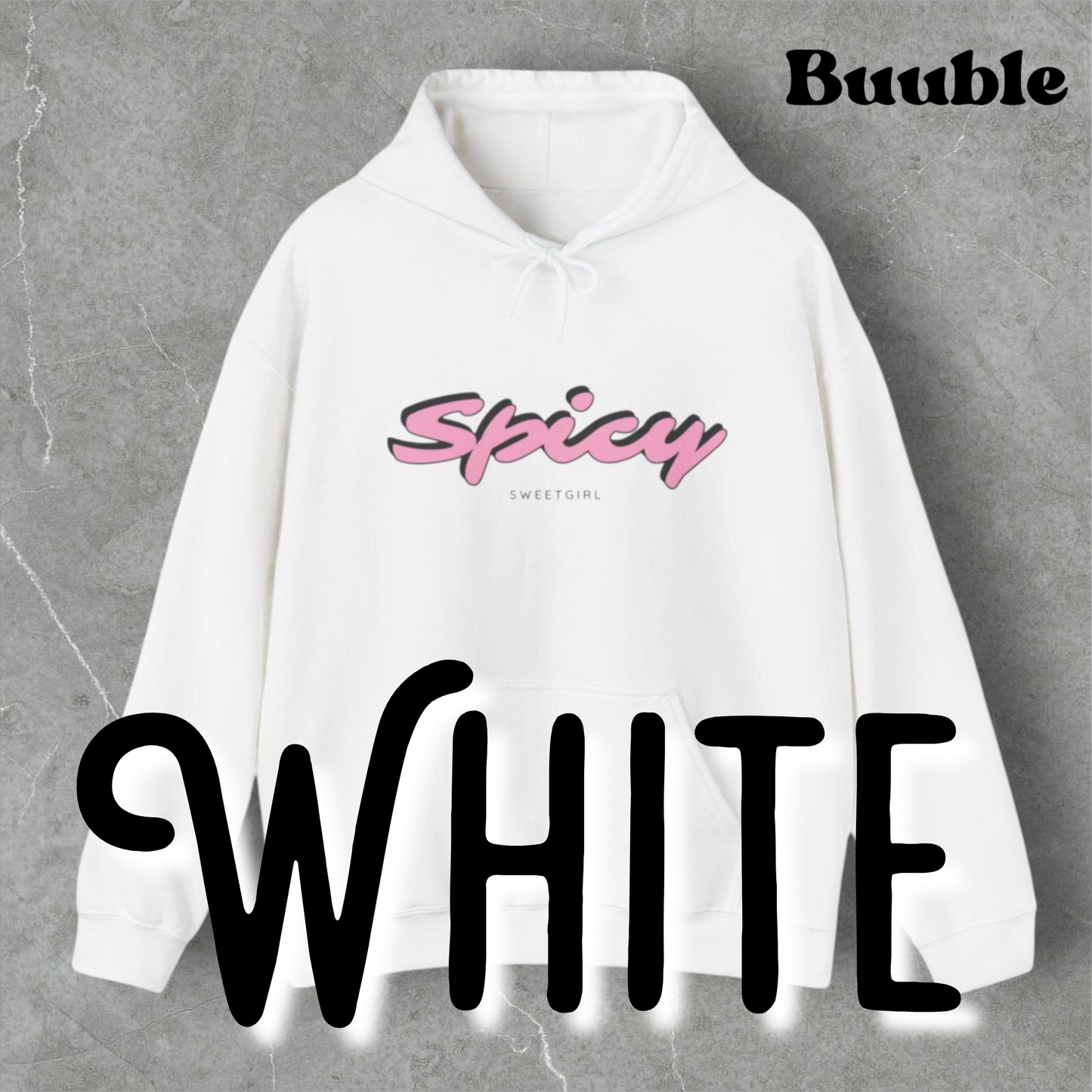 Spicy Sweetgirl ™ – Buuble Pink & Playful Letters Hoodie