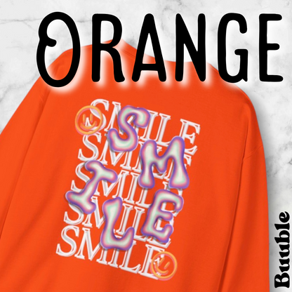 SMILE Bubble Sweatshirt – Buuble Positive Vibes Wearing