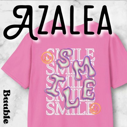 SMILE Bubble Purple Letter – Buuble Cool T-Shirt
