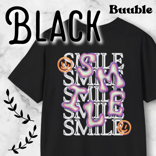 SMILE Bubble Purple Letter – Buuble Cool T-Shirt