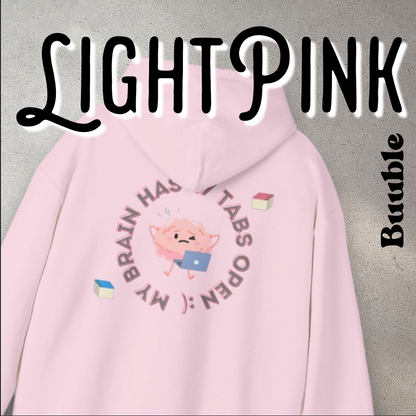 My Brain Has 47 Tabs Open Hoodie - Huge letters for your huge feeling