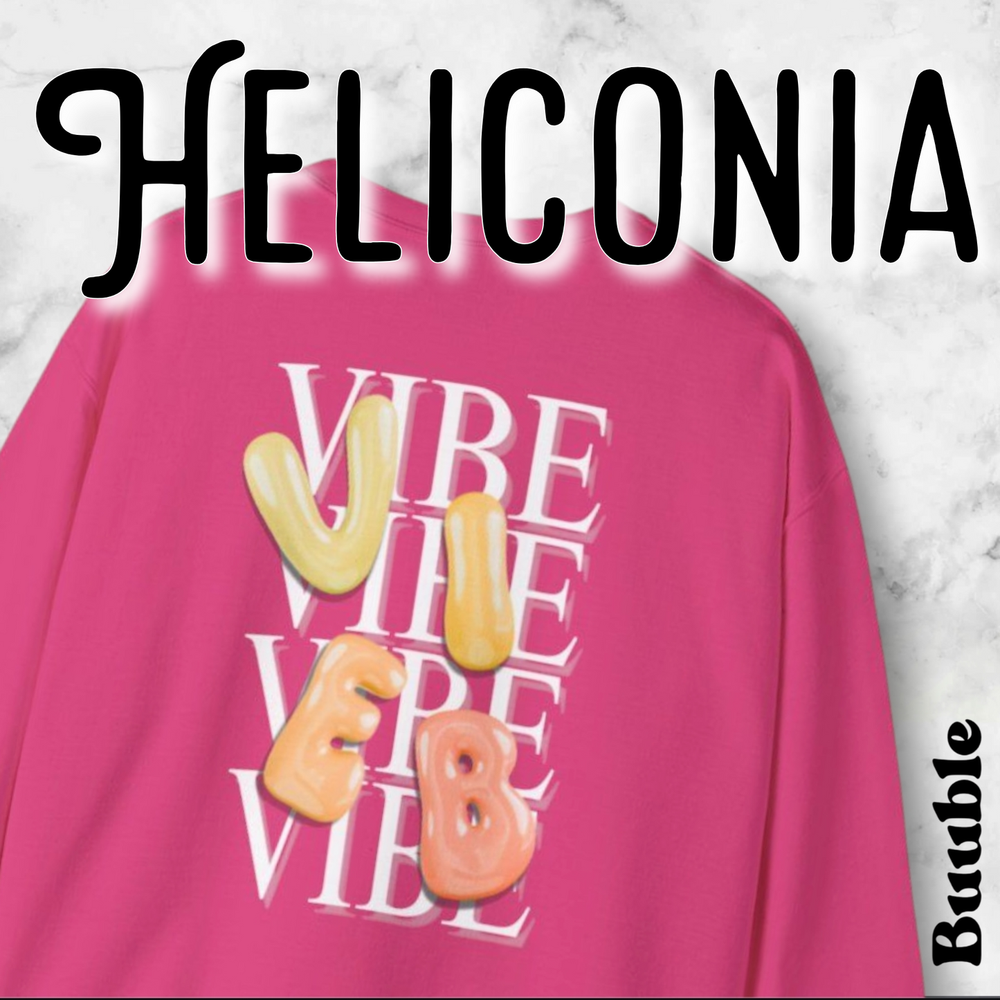 VIBE Bubble Yellow&Orange Letters Sweatshirt | Buuble