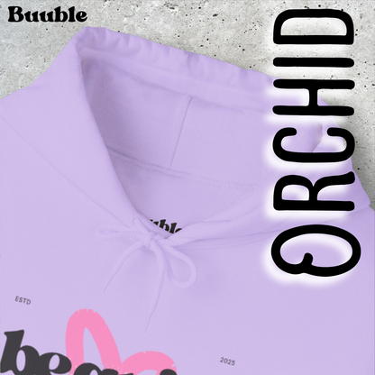 Be Quiet Hoodie – Pink Heart Drawing | Buuble