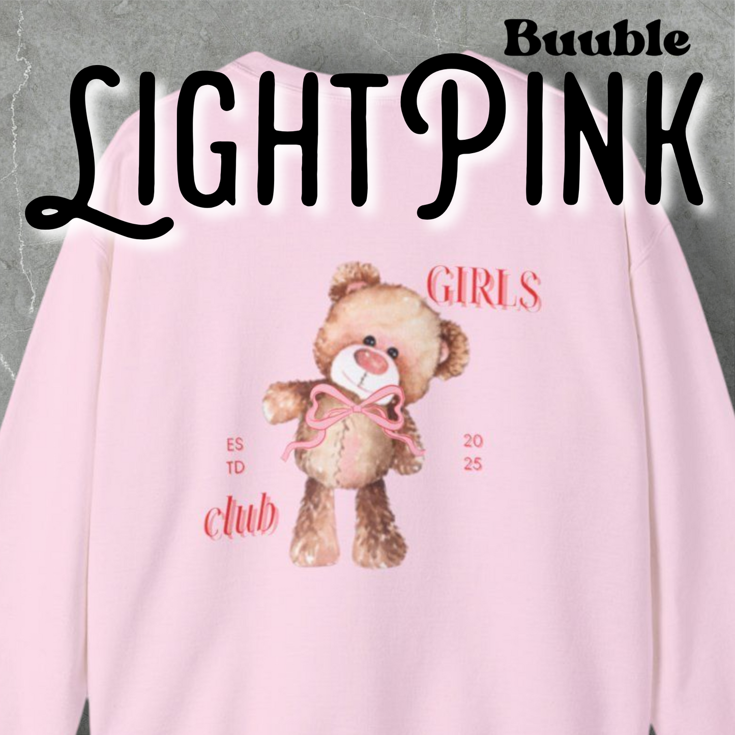 Girls Club 2025™ – Sweet & Strong Vibe | Buuble Teddy Hoodie