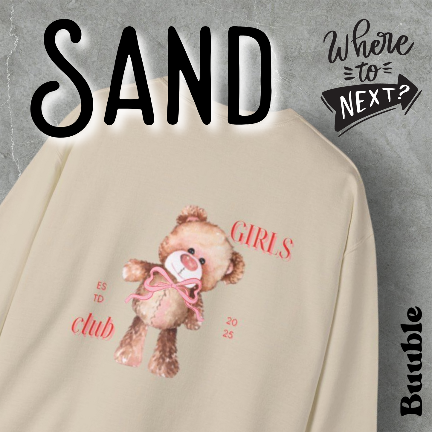 Girls Club 2025™ – Sweet & Strong Vibe | Buuble Teddy Hoodie