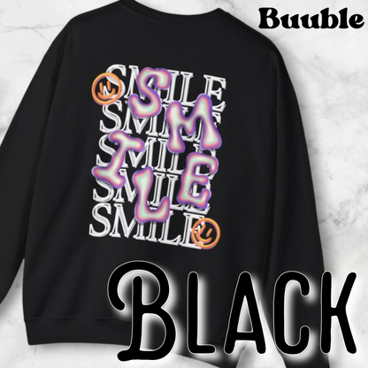 SMILE Bubble Sweatshirt – Buuble Positive Vibes Wearing