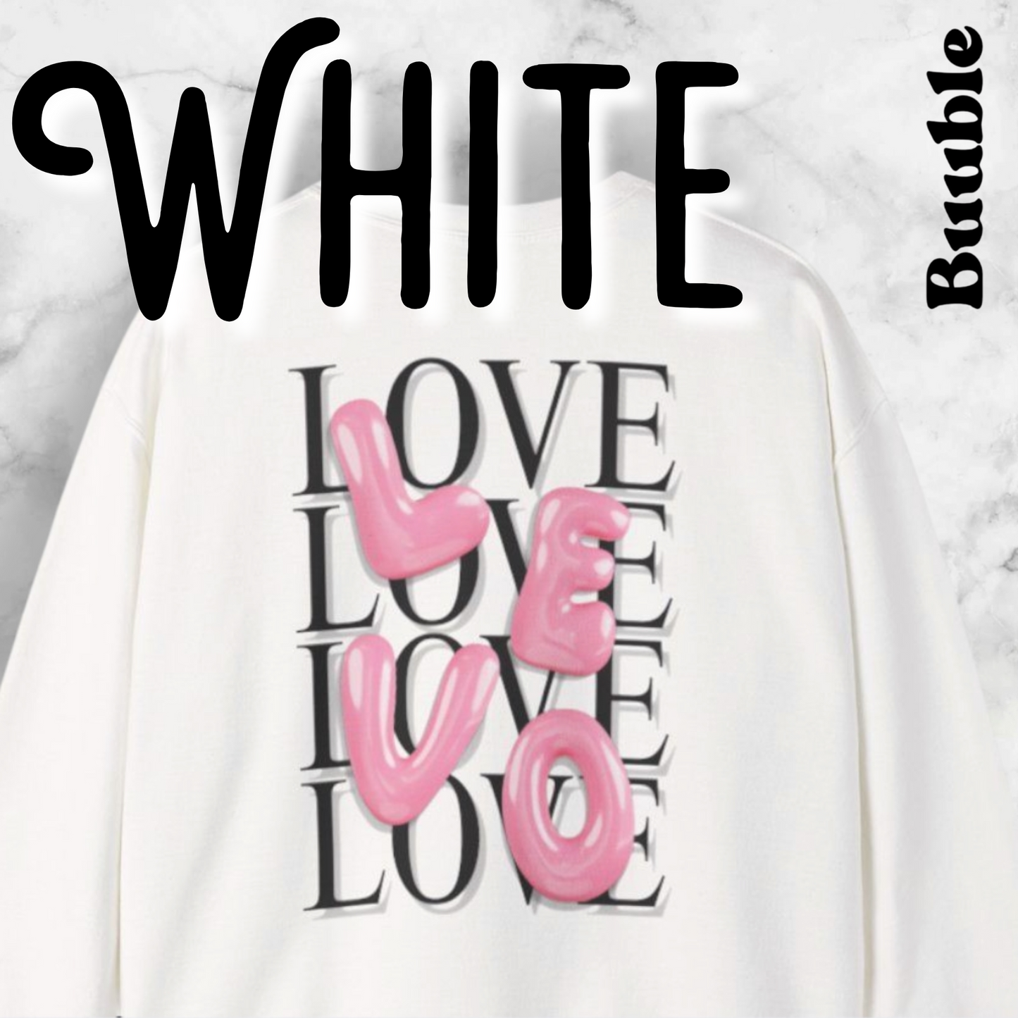 LEVO Bubble Pink Letter – Buuble Cute Sweatshirt