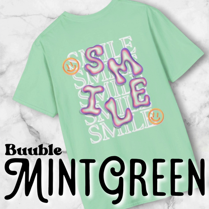 SMILE Bubble Purple Letter – Buuble Cool T-Shirt