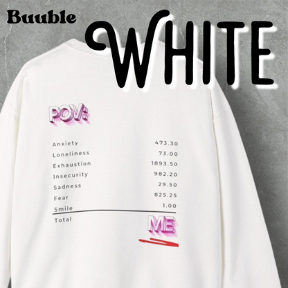 POV : ME Receipt™ - Emotionally Cool Sweatshirt - by Buuble
