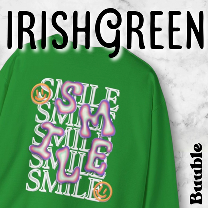 SMILE Bubble Sweatshirt – Buuble Positive Vibes Wearing