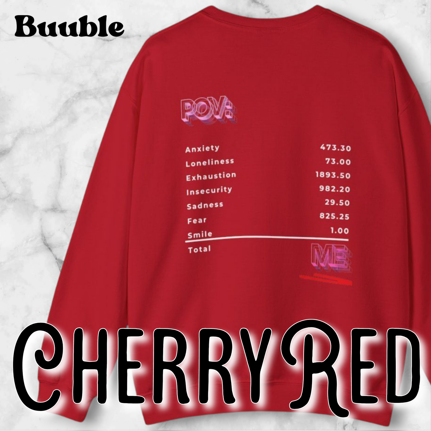 POV : ME Receipt™ - Emotionally Cool Sweatshirt - by Buuble