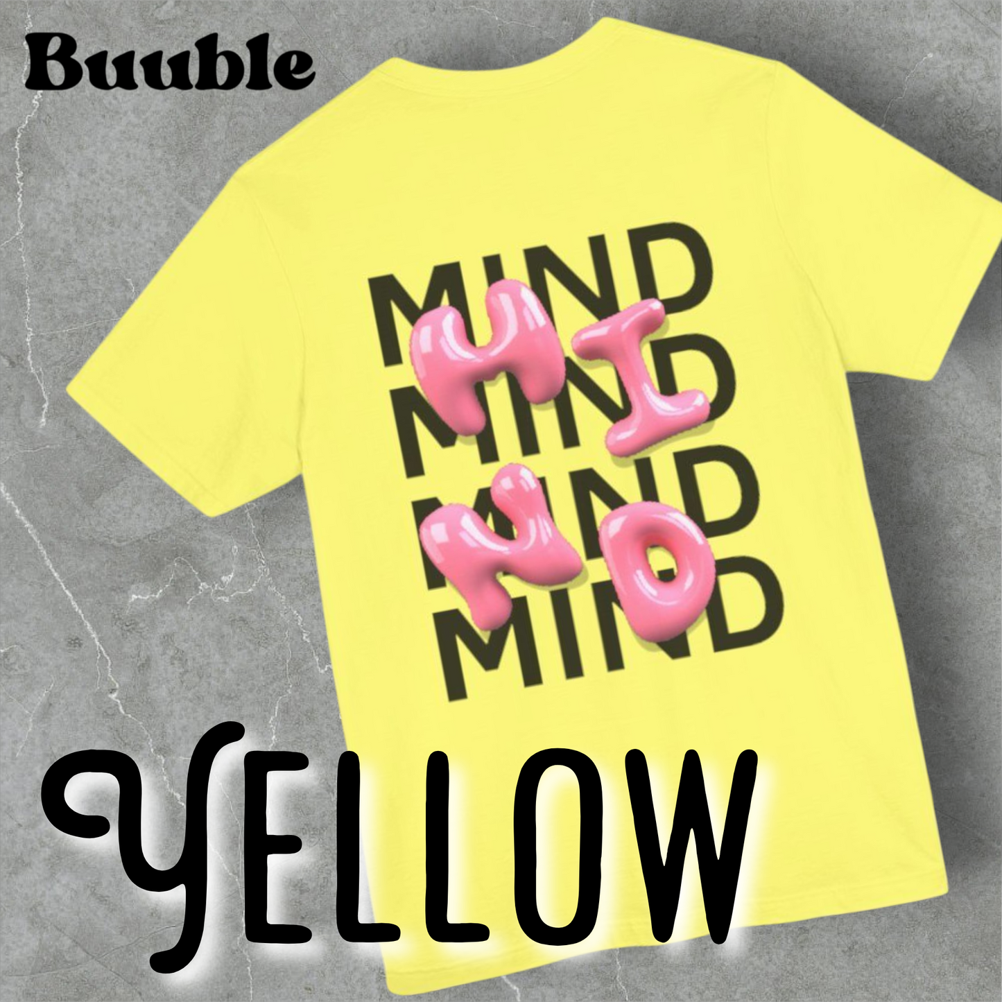 Buuble Pink MIND Glossy - Super Trendy & Comfortable T-shirt