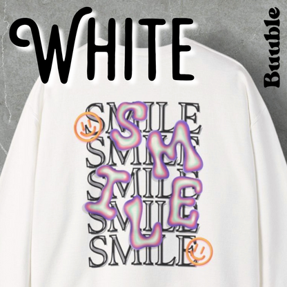 SMILE Bubble Sweatshirt – Buuble Positive Vibes Wearing