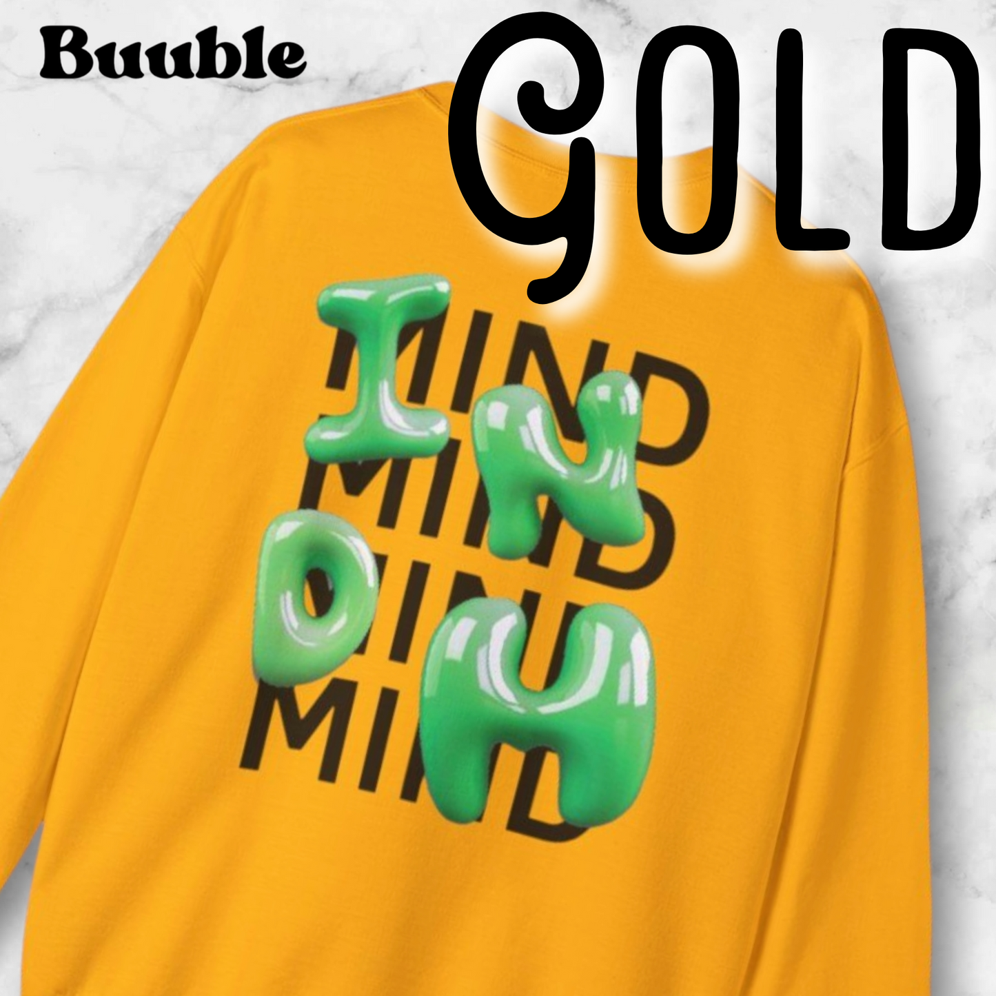 INDM Green Bubble Letter Sweatshirt – Buuble Special Edition