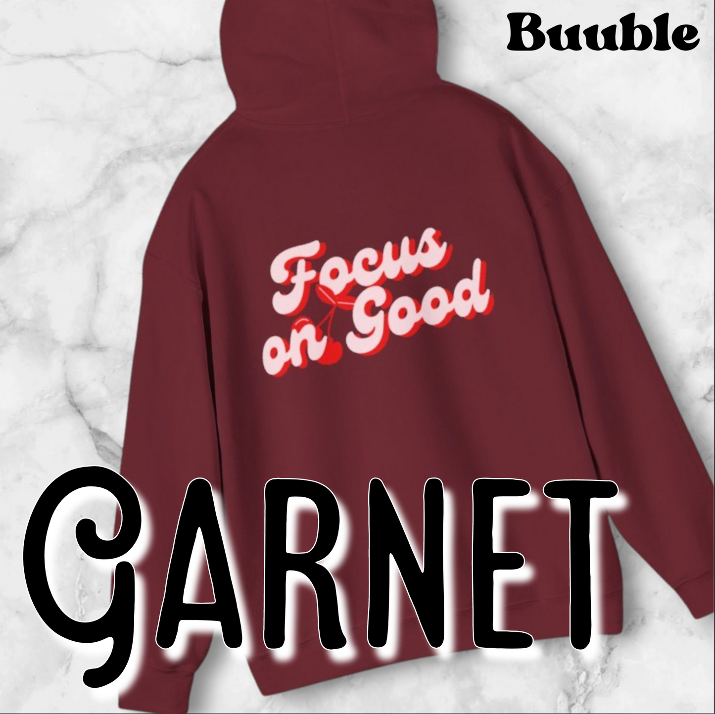 Focus on Good™ - Amazing & Cute Cherry Back Hoodie by Buuble
