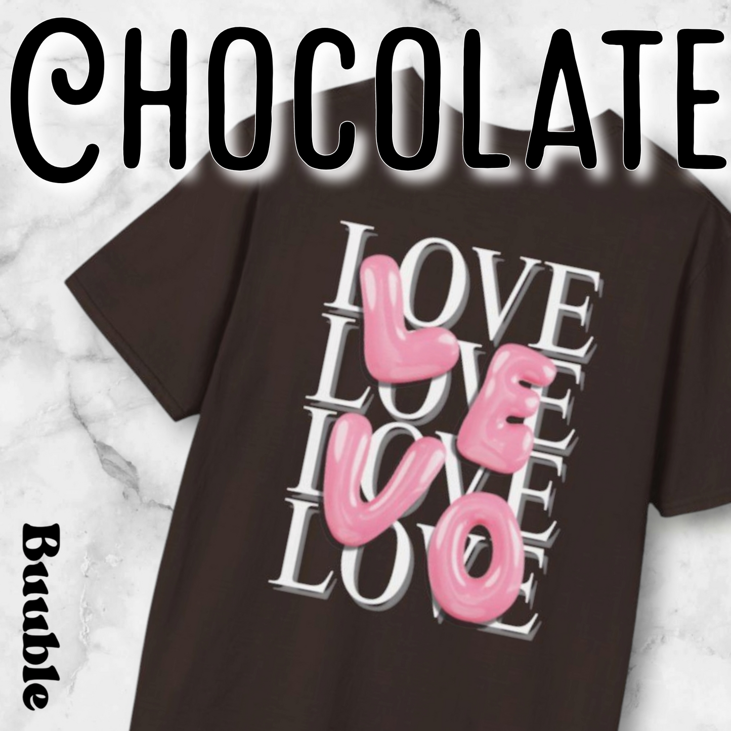LEVO Bubble Pink Letter T-Shirt – Buuble Special Glossy