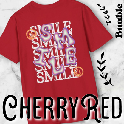 SMILE Bubble Purple Letter – Buuble Cool T-Shirt