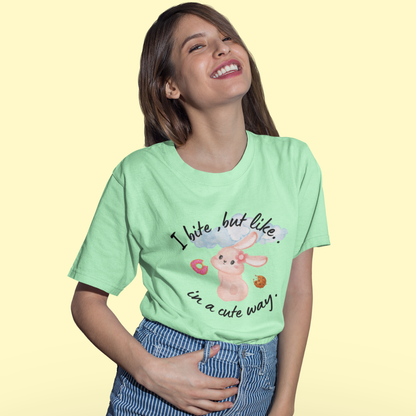 I Bite, But Like… In a Cute Way™ – Cute Buuble Bunny T-shirt