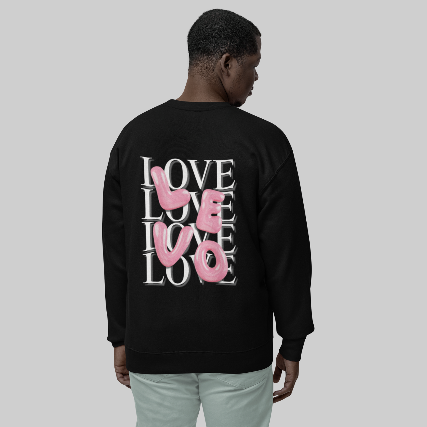 LEVO Bubble Pink Letter – Buuble Cute Sweatshirt