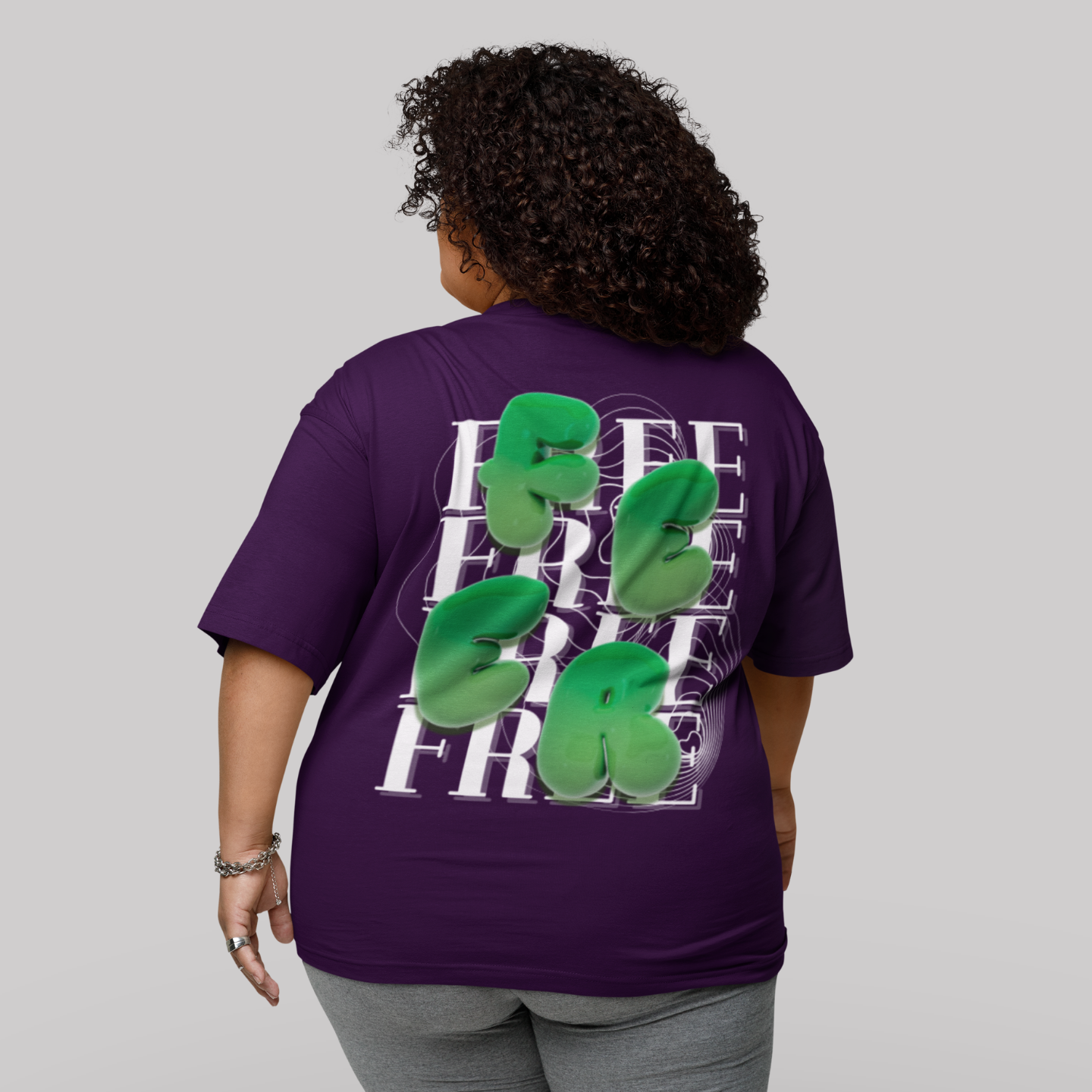 FREE 3D Glossy Green Letter T-Shirt | Buuble