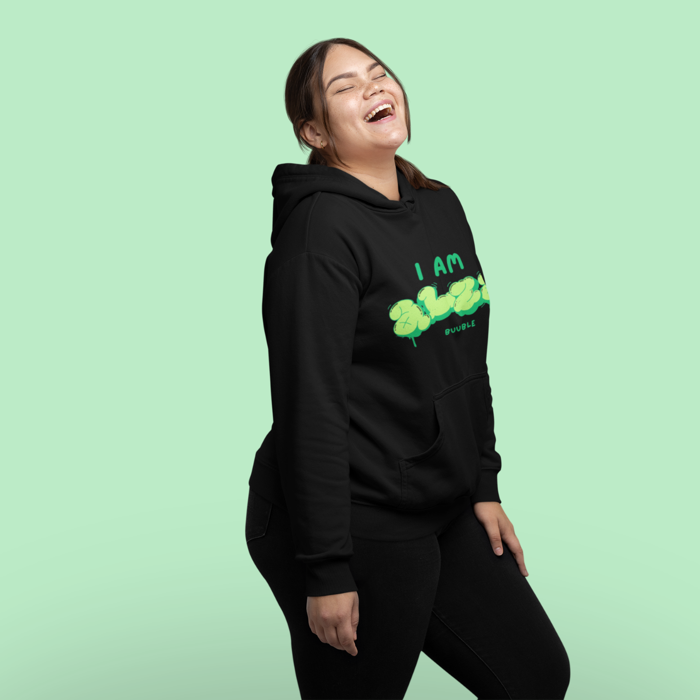 I AM ALZA Hoodie – Neon Graffiti Style | Buuble