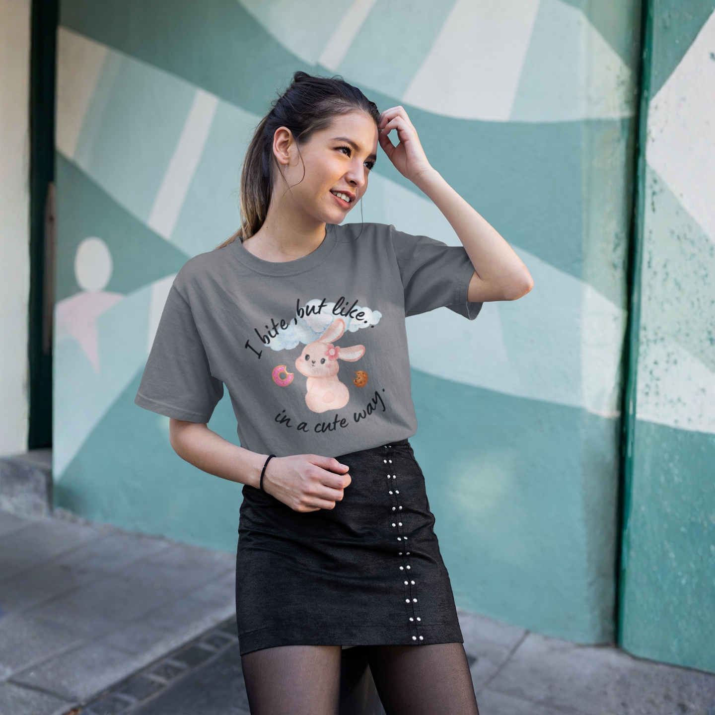 I Bite, But Like… In a Cute Way™ – Cute Buuble Bunny T-shirt